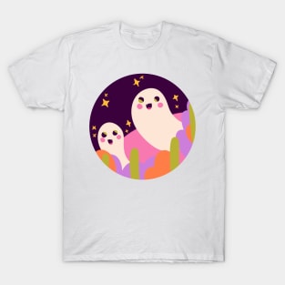 Cute halloween ghosty colorful spooky design T-Shirt